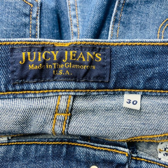 vintage Juicy Couture jeans blue flare 2054R made in USA '90s '00s 30 women - Picture 6 of 8